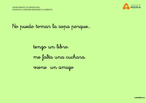 Completa las oraciones