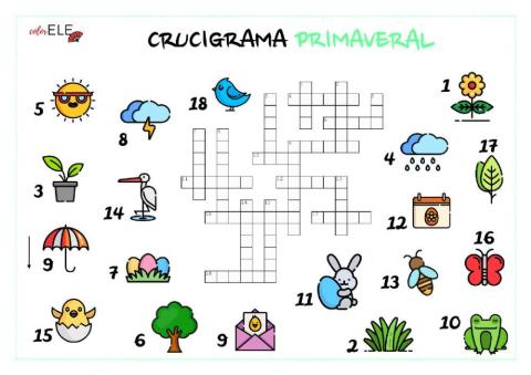 Crucigrama primaveral elba