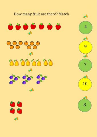 Fruit and numbers 3