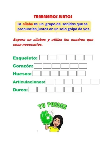 Separación de sílabas