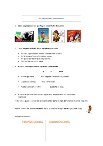 Preposiciones y conjunciones
