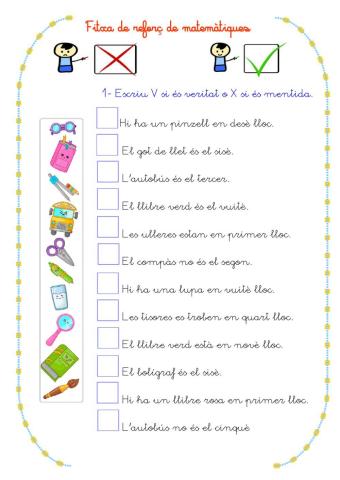 Matemàtiques. Fitxa 28.