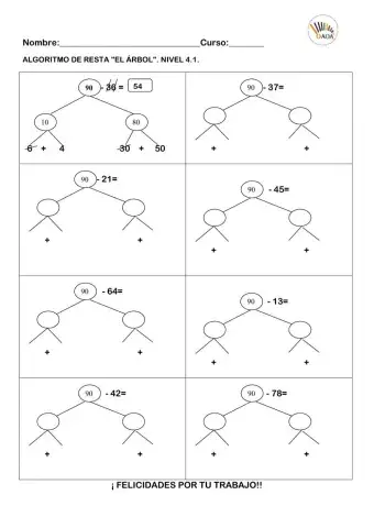 Algoritmo resta. nivel 4. oaoa