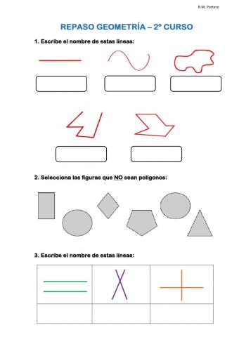 REPASO GEOMETRÍA - 2º de Educación Primaria