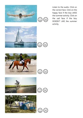 Summer Activities & Months of the Year