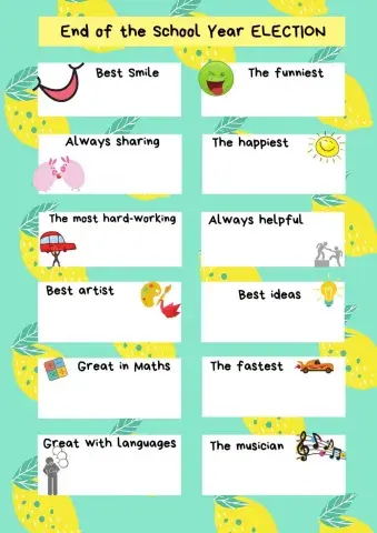 End of the school year election