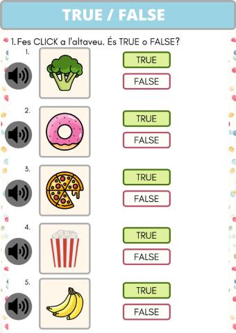 True - False Food 1