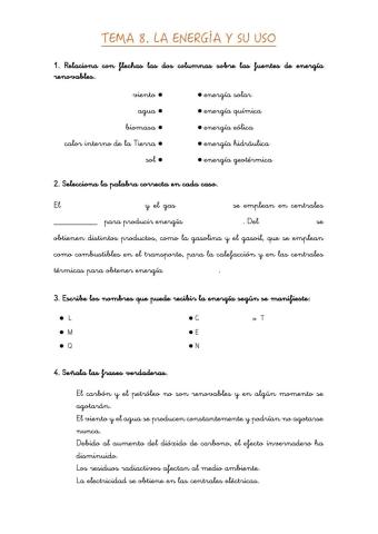Tema 8.La energía y su uso