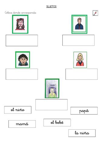 Asocia cada dibujo a su palabra