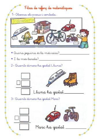 Matemàtiques. Fitxa 32.