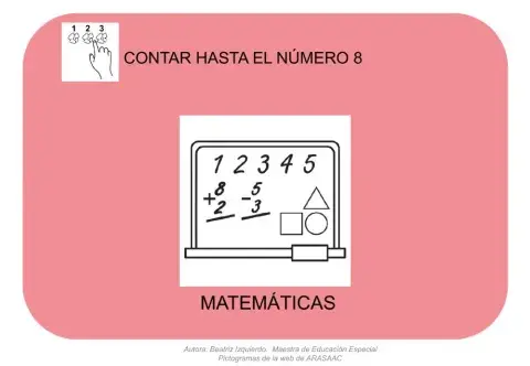 Matemáticas. Contar hasta el 8