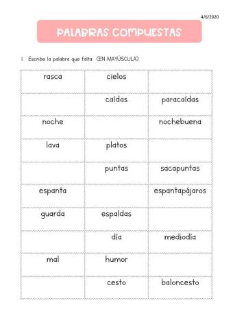 Palabras compuestas