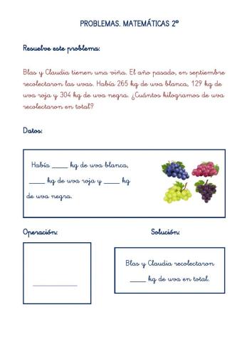 Problemas de matemáticas 2º . 9