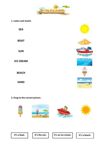 Summer vocabulary
