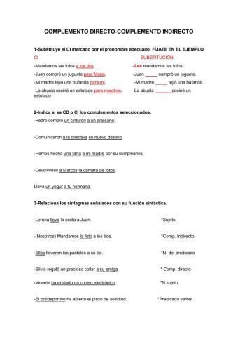 Complemento directo-complemento indirecto