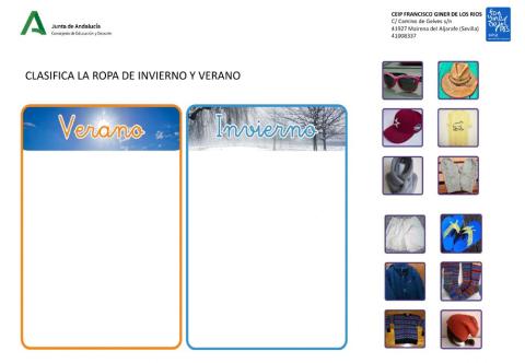 Ropa de invierno y verano