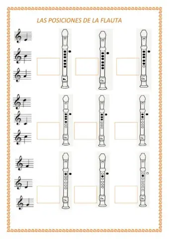 Las posiciones de la flauta