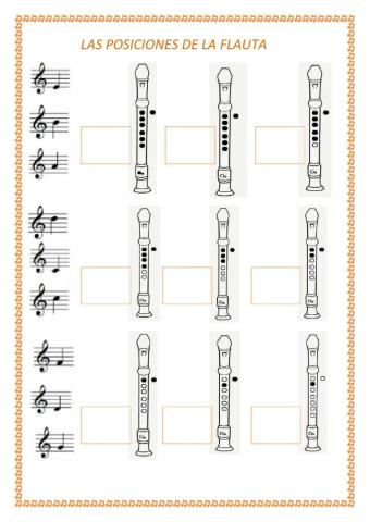 Las posiciones de la flauta