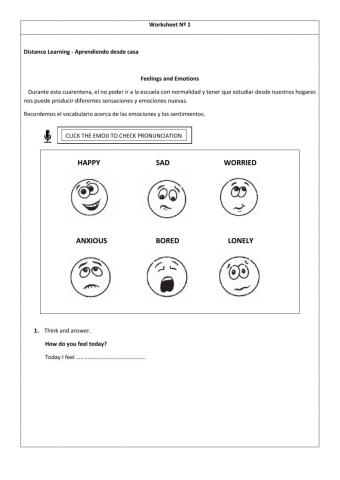 Feelings and Emotions