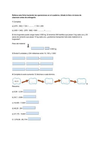 Repaso cálculo decimales