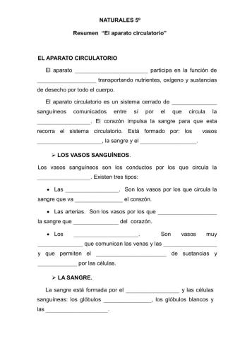 El aparato circulatorio