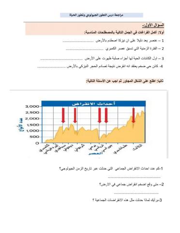تطور الحياة وتاريخ الجيولوجي