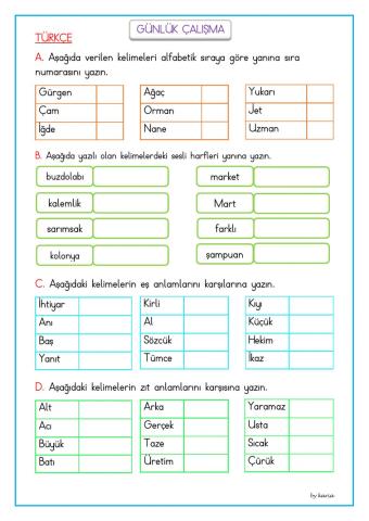 Günlük çalışma 27