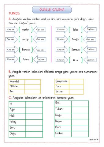 Günlük çalışma 28