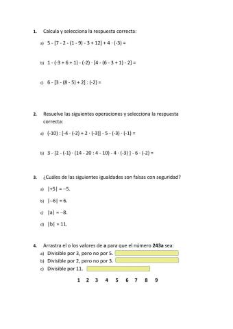 Matemáticas 2ºESO repaso