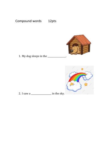 Compound words fifth grade