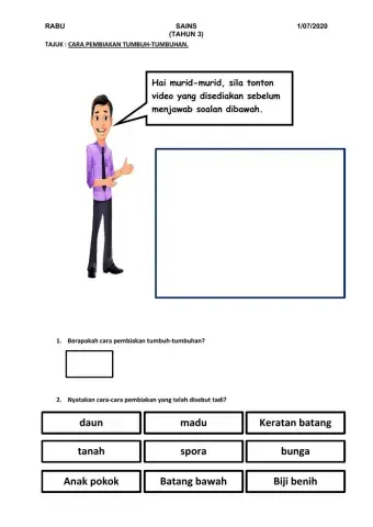 Cara Pembiakan Tumbuh-Tumbuhan