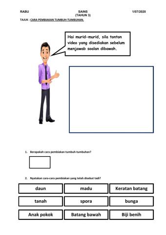 Cara Pembiakan Tumbuh-Tumbuhan