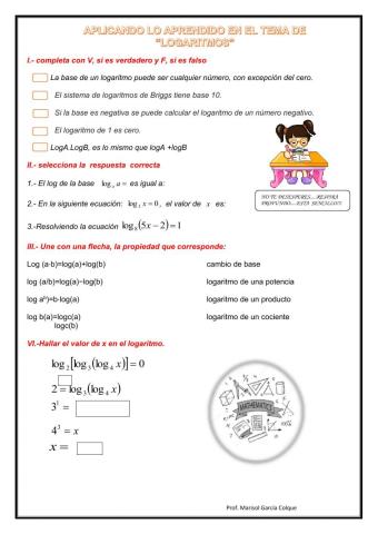 Aplicando lo aprendido en el tema de Logaritmos