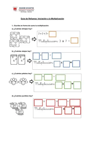 Guía de Refuerzo Iniciación a la Multiplicación
