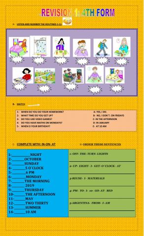 Revision 1: 4th Form