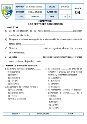 Los sectores económicos