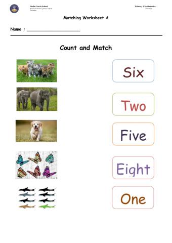Count and Match Worksheet