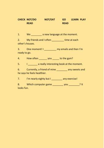 Present simple and present continuous