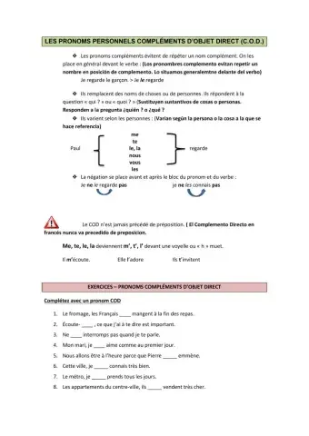 Le pronom cod et coi