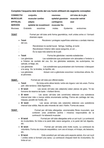 Teixits del cos humà