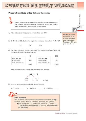 Cuentas de multiplicar. Repaso
