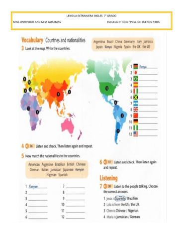 Countries and Nationalities