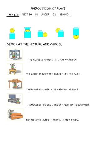 Prepositions of place