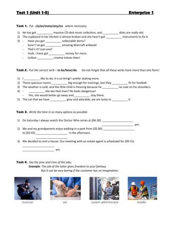 Enterprise 1 - Test (Unit 1-5)