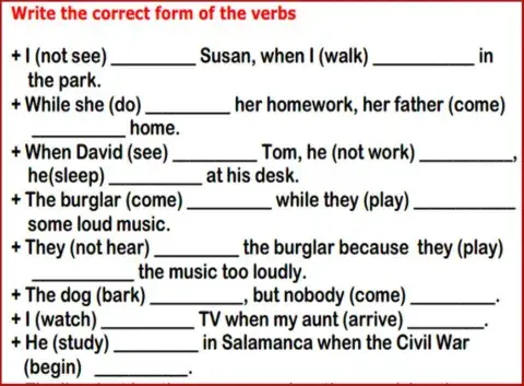 Past simple versus past progressive