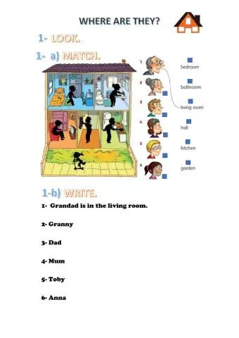 Parts of the House - worksheet 2