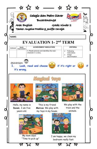 Reading Exam Kinder 2