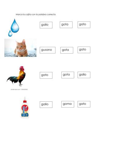 Silabas ga,go,gu,ja,jo