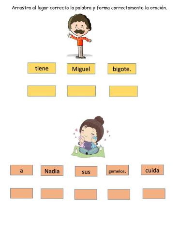 Ordena las oraciones