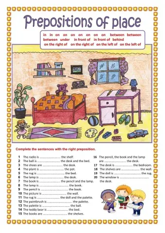 Prepositions of place